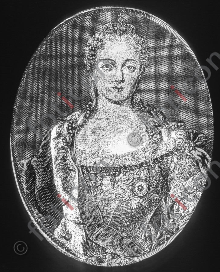 Kaiserin Elisabeth von Russland ; Empress Elizabeth of Russia - Foto foticon-simon-190-032-sw.jpg | foticon.de - Bilddatenbank für Motive aus Geschichte und Kultur